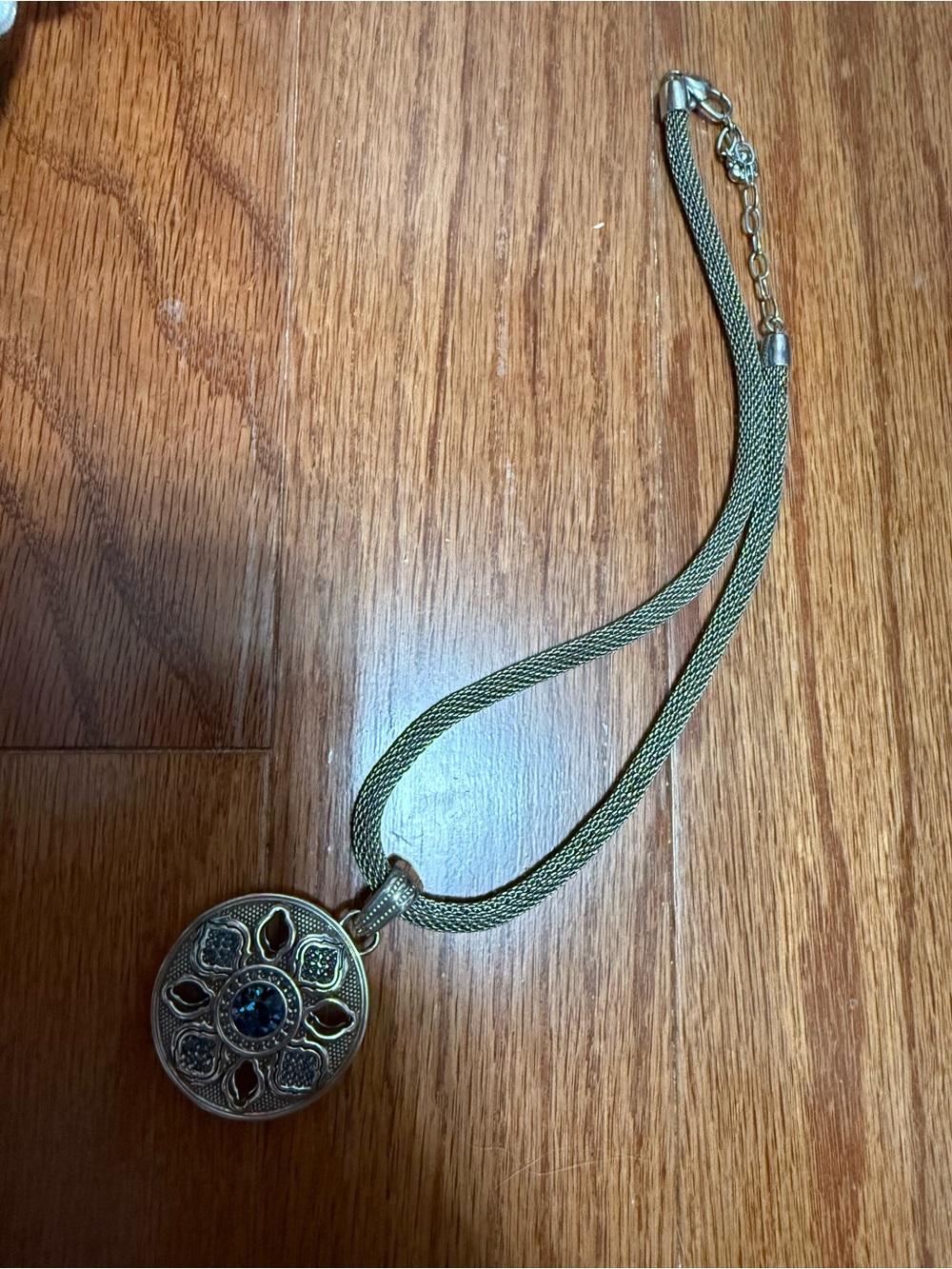 Brighton Gold-Tone Necklace with Blue Center Stone